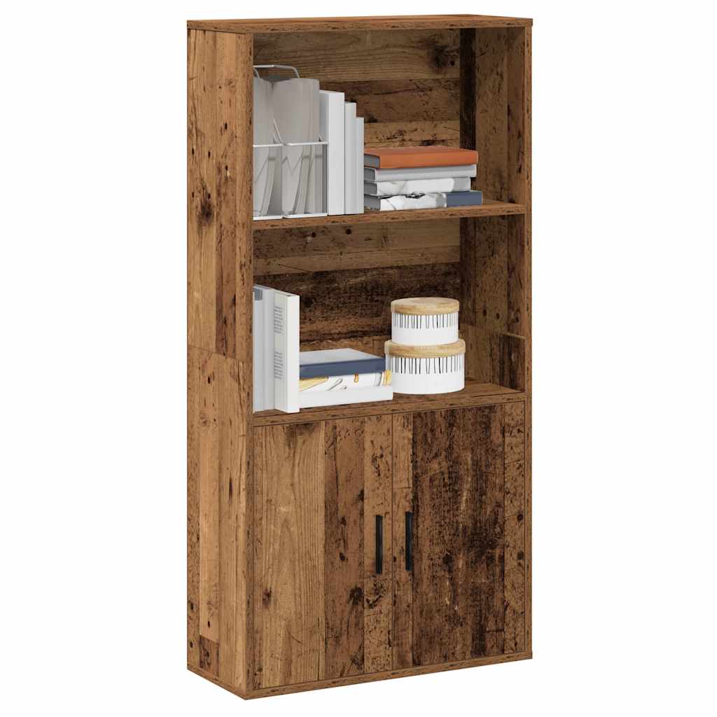 Boekenkast 60x24x120 cm bewerkt hout oud houtkleurig is nu te koop bij PeponiXL, paradijselijk wonen!