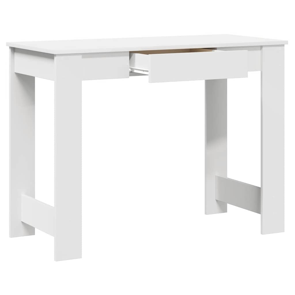 Bureau 100x45x75 cm bewerkt hout wit is nu te koop bij PeponiXL, paradijselijk wonen!
