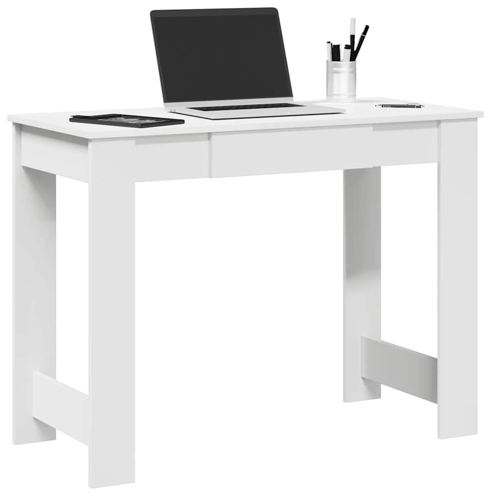 Bureau 100x45x75 cm bewerkt hout wit is nu te koop bij PeponiXL, paradijselijk wonen!