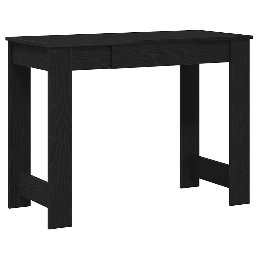 Bureau 100x45x75 cm bewerkt hout zwart is nu te koop bij PeponiXL, paradijselijk wonen!