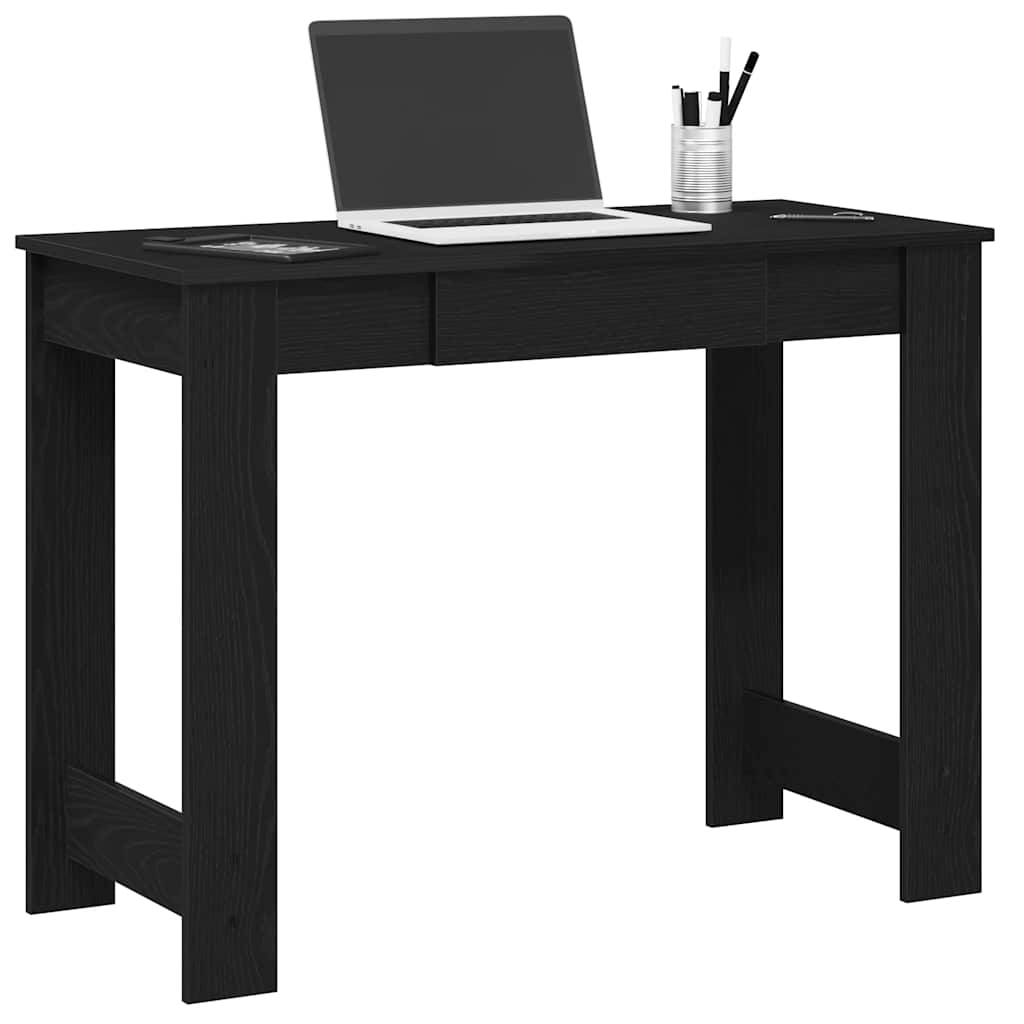 Bureau 100x45x75 cm bewerkt hout zwart is nu te koop bij PeponiXL, paradijselijk wonen!