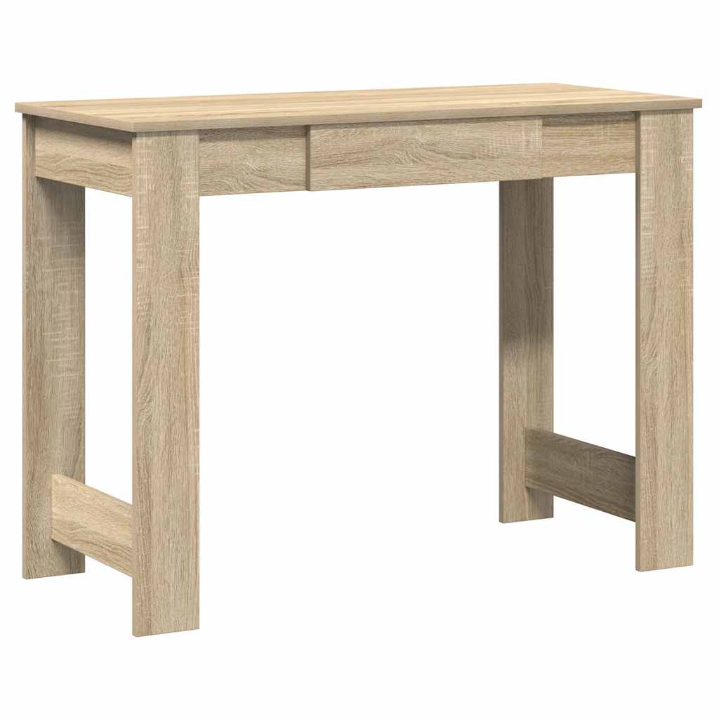 Bureau 100x45x75 cm bewerkt hout sonoma eikenkleurig is nu te koop bij PeponiXL, paradijselijk wonen!