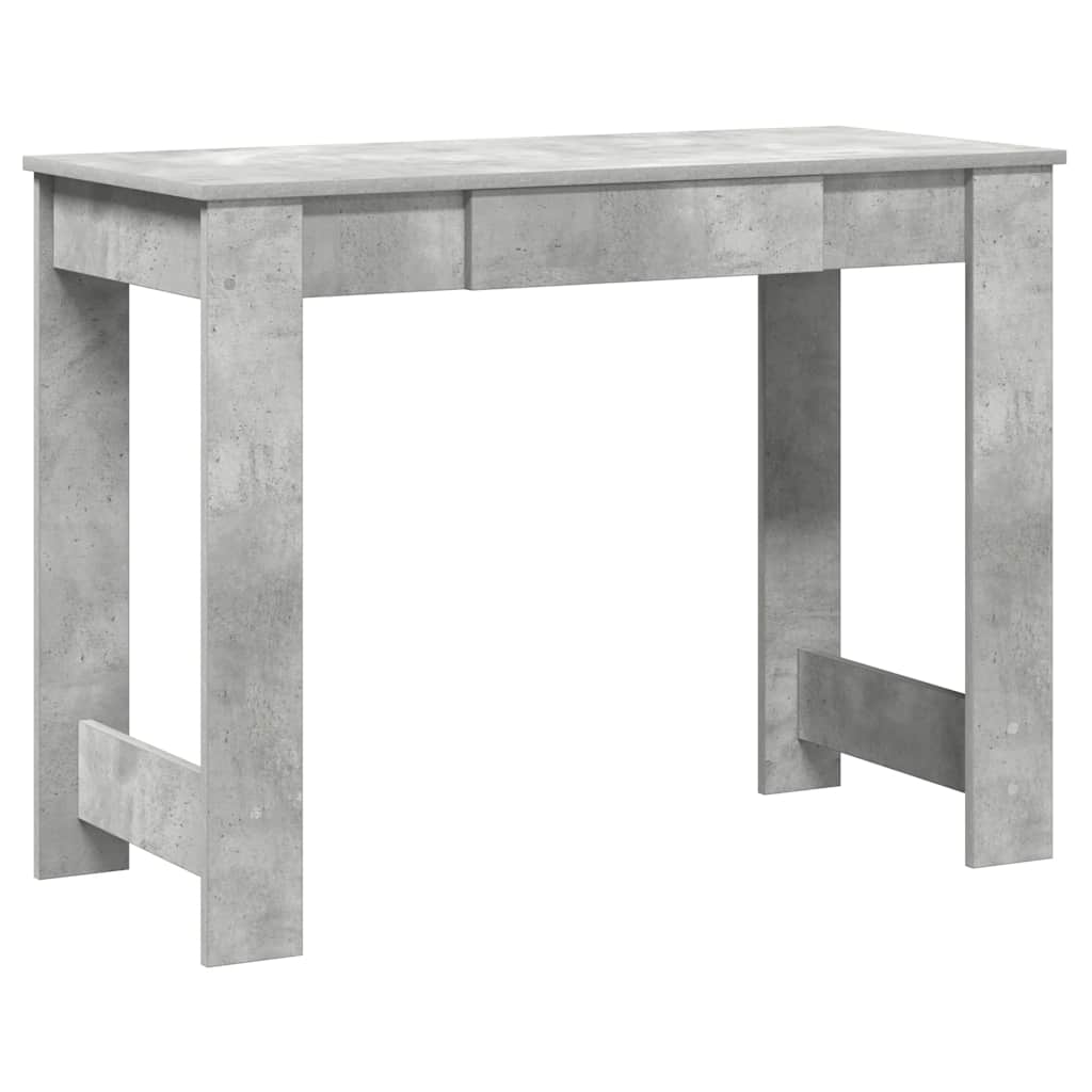 Bureau 100x45x75 cm bewerkt hout betongrijs is nu te koop bij PeponiXL, paradijselijk wonen!