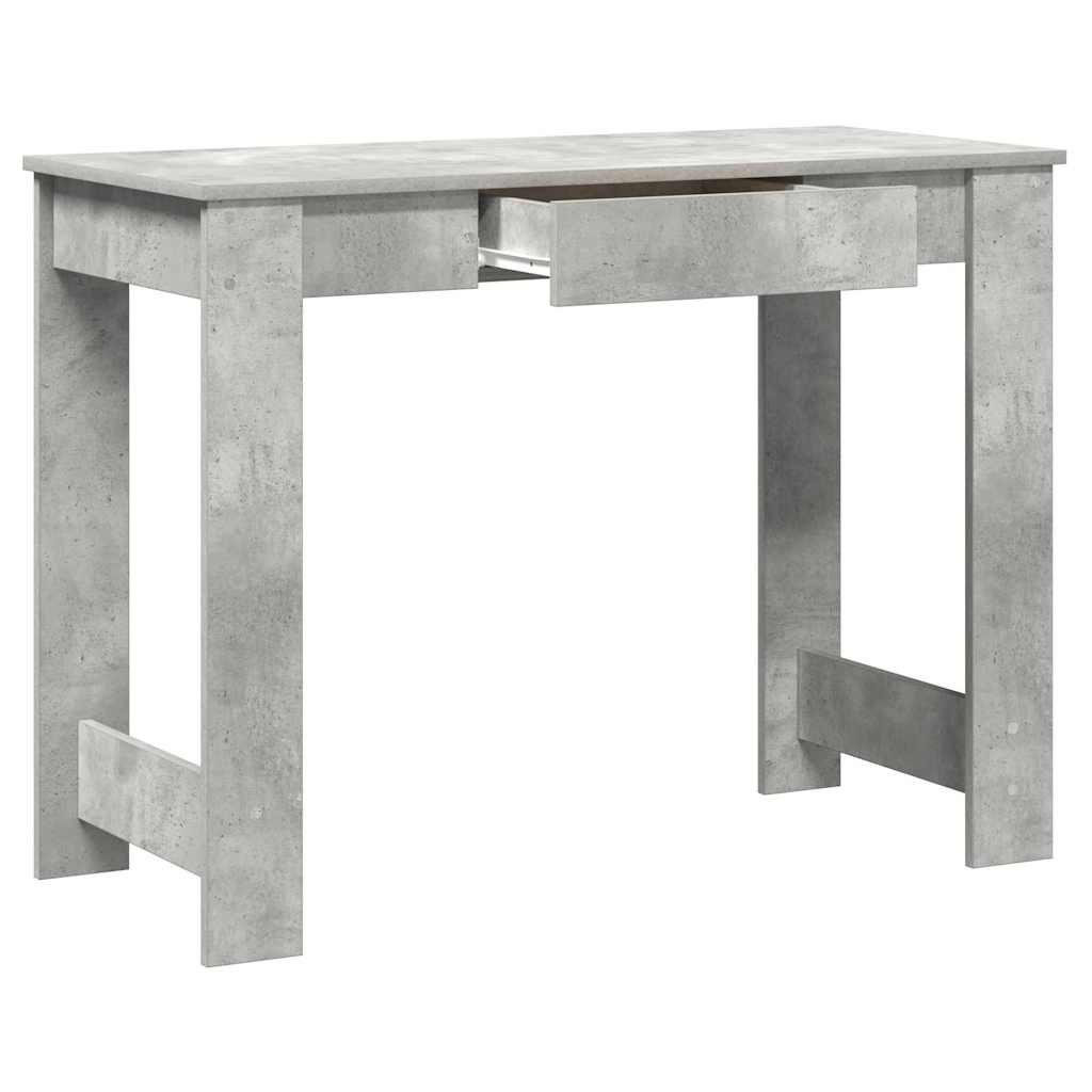 Bureau 100x45x75 cm bewerkt hout betongrijs is nu te koop bij PeponiXL, paradijselijk wonen!