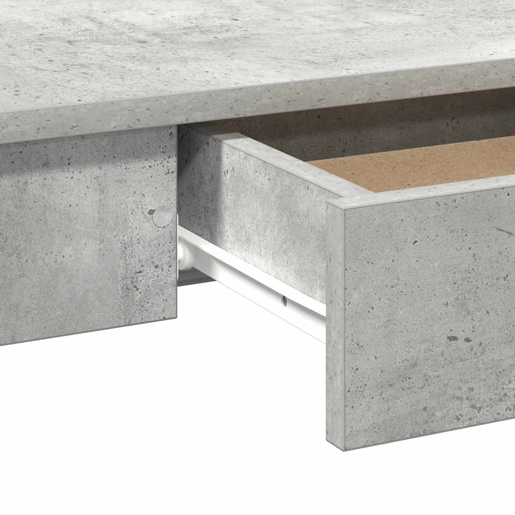Bureau 100x45x75 cm bewerkt hout betongrijs is nu te koop bij PeponiXL, paradijselijk wonen!