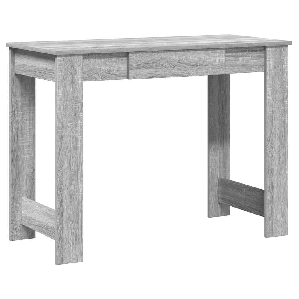 Bureau 100x45x75 cm bewerkt hout grijs sonoma eikenkleurig is nu te koop bij PeponiXL, paradijselijk wonen!