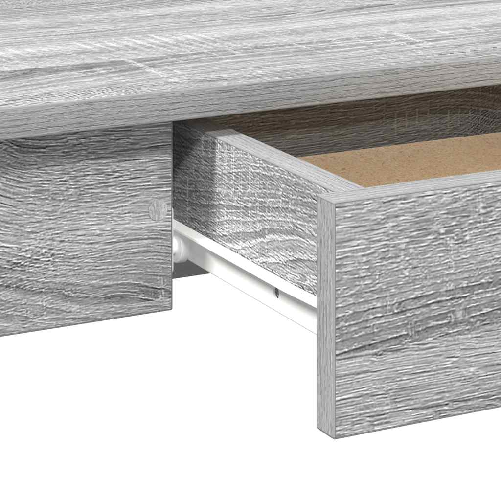 Bureau 100x45x75 cm bewerkt hout grijs sonoma eikenkleurig is nu te koop bij PeponiXL, paradijselijk wonen!