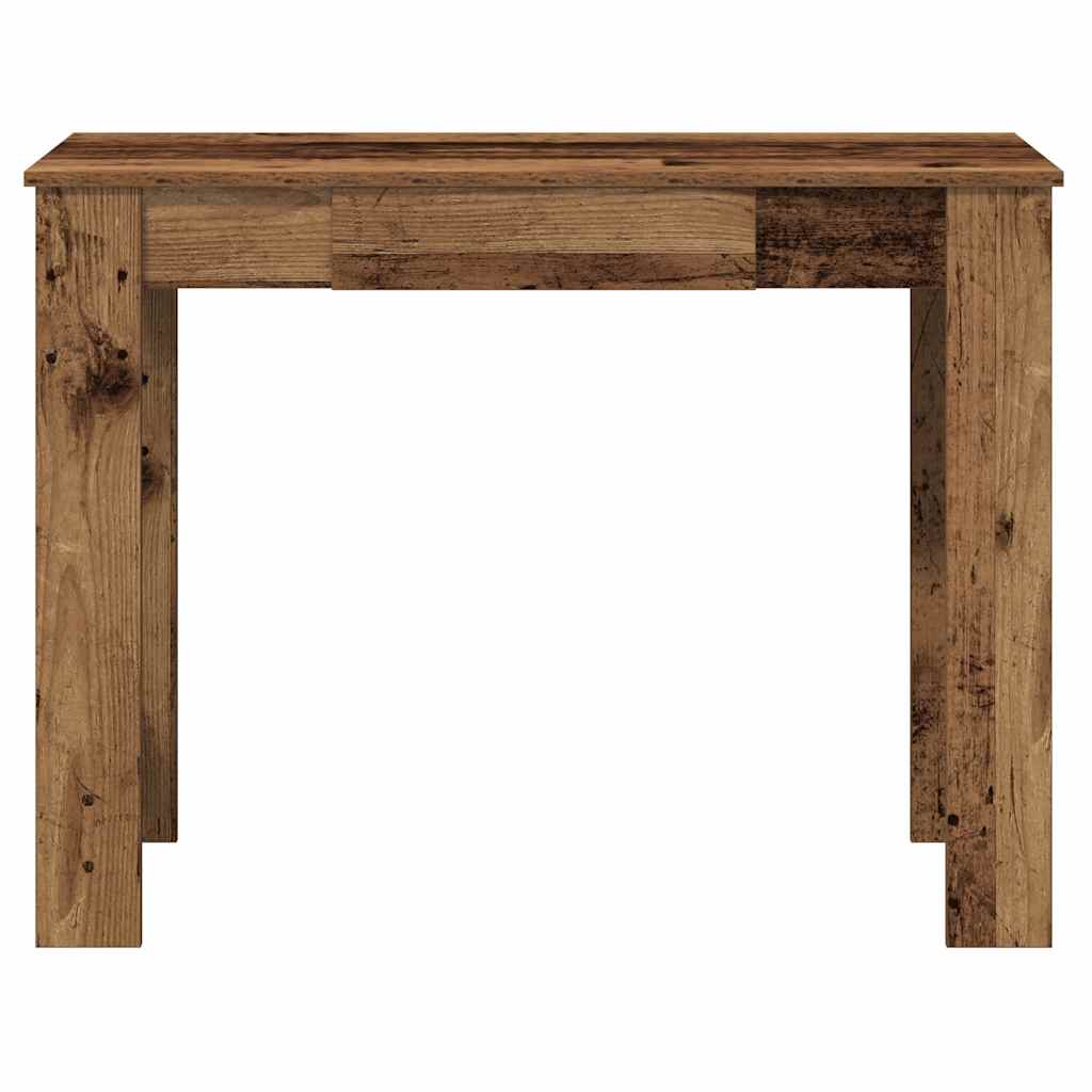 Bureau 100x45x75 cm bewerkt hout oud houtkleurig is nu te koop bij PeponiXL, paradijselijk wonen!