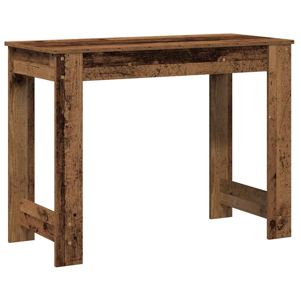 Bureau 100x45x75 cm bewerkt hout oud houtkleurig is nu te koop bij PeponiXL, paradijselijk wonen!