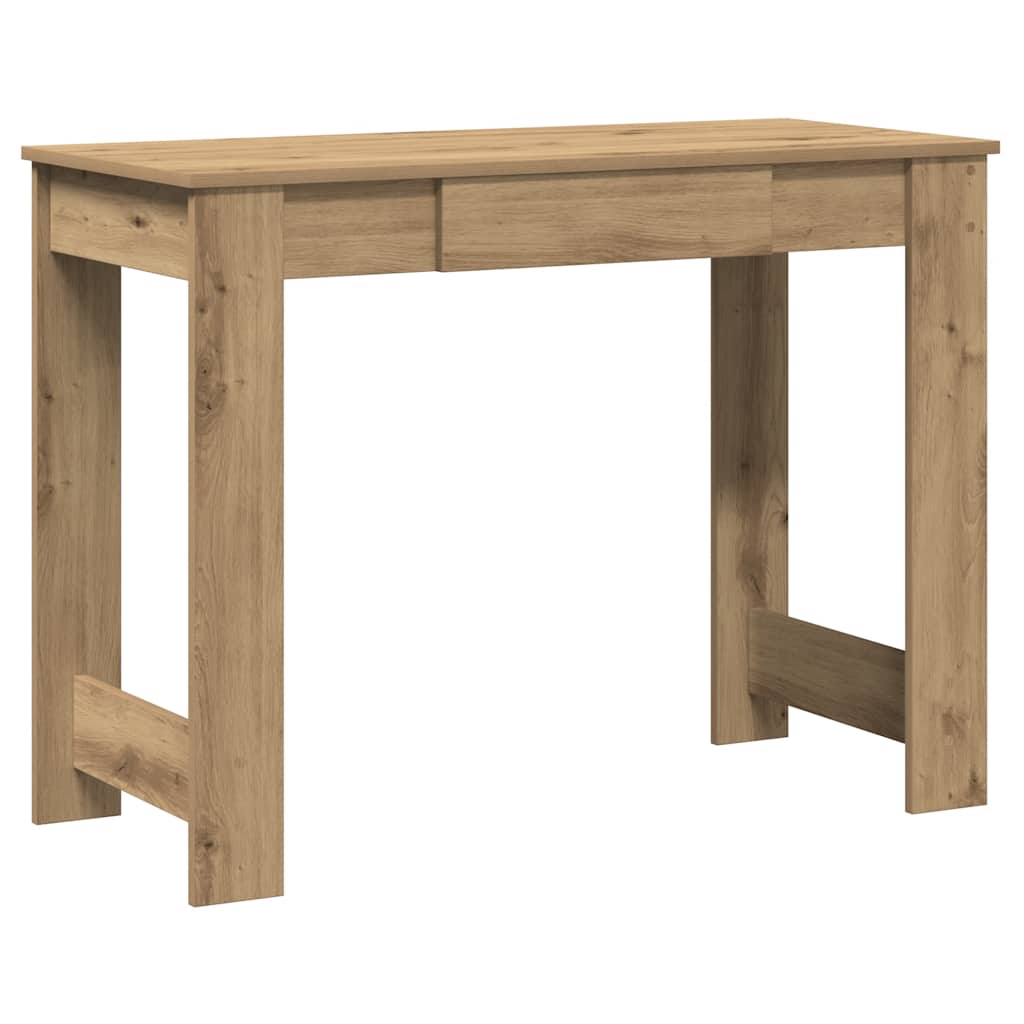 Bureau 100x45x75 cm bewerkt hout artisanaal eikenkleur is nu te koop bij PeponiXL, paradijselijk wonen!