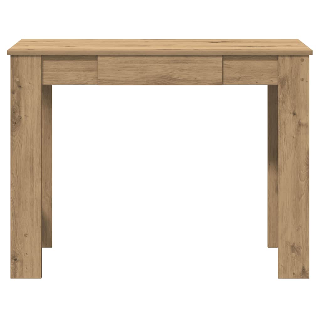 Bureau 100x45x75 cm bewerkt hout artisanaal eikenkleur is nu te koop bij PeponiXL, paradijselijk wonen!