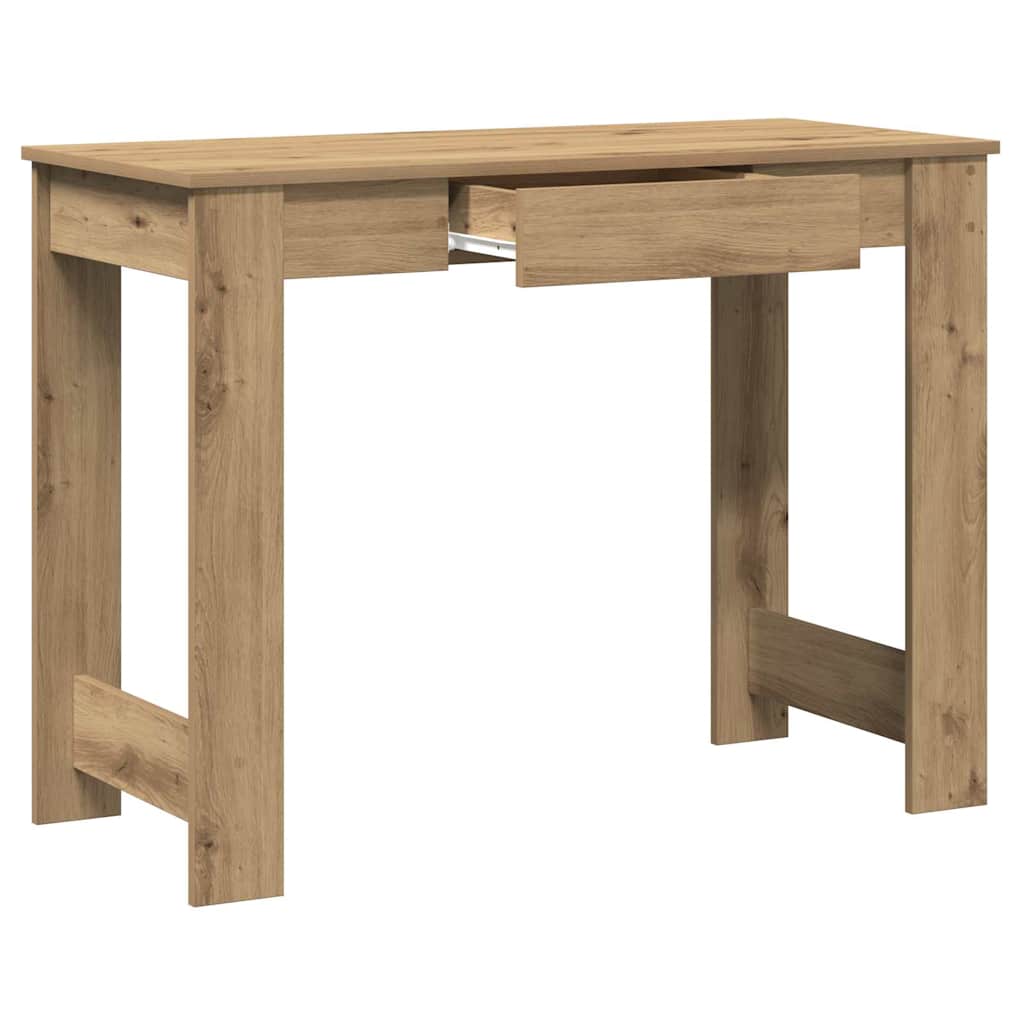 Bureau 100x45x75 cm bewerkt hout artisanaal eikenkleur is nu te koop bij PeponiXL, paradijselijk wonen!