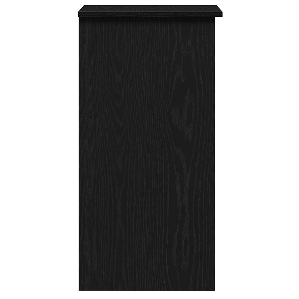 Bureau met schappen 84x40x78 cm bewerkt hout zwart is nu te koop bij PeponiXL, paradijselijk wonen!