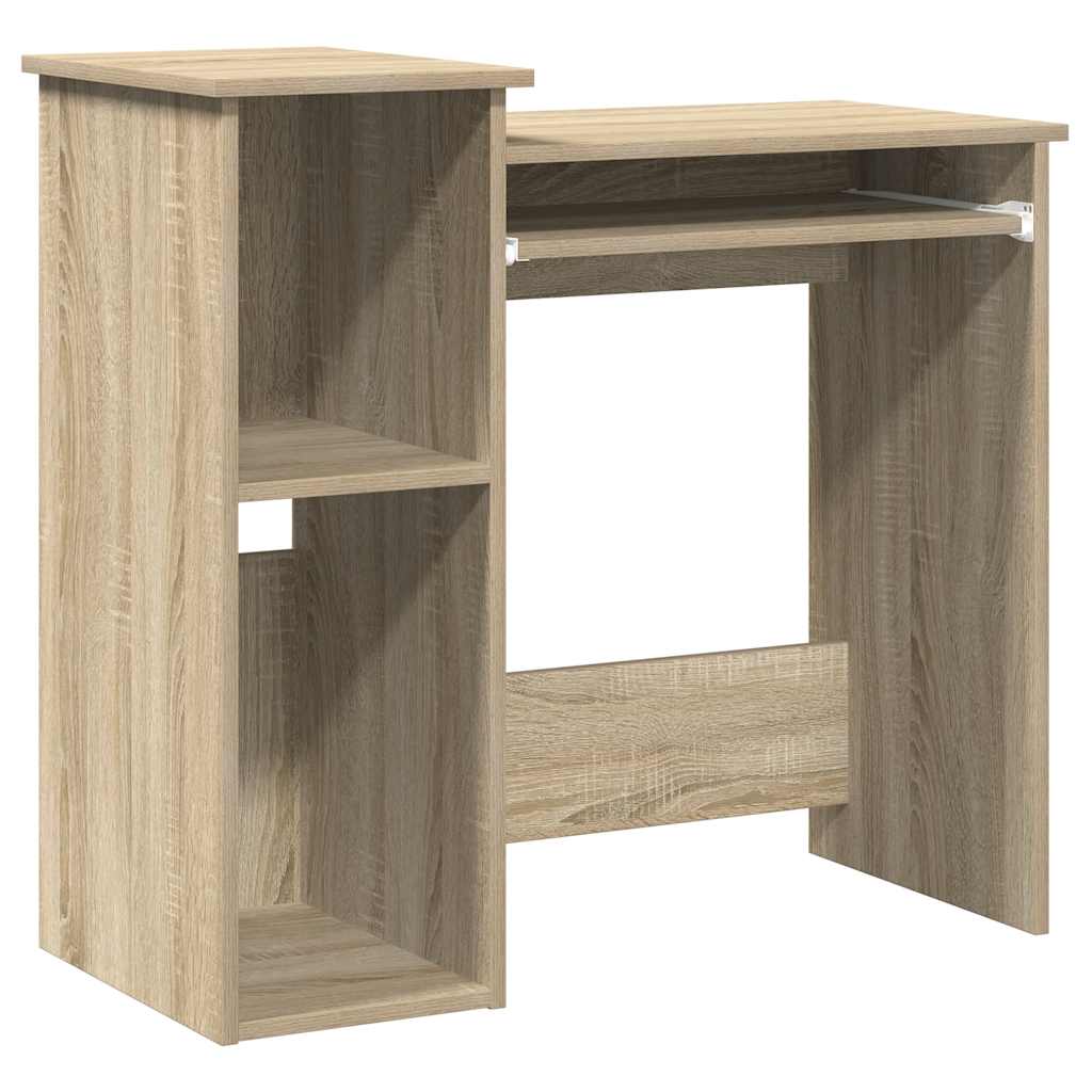 Bureau met schappen 84x40x78 cm bewerkt hout sonoma eikenkleur is nu te koop bij PeponiXL, paradijselijk wonen!