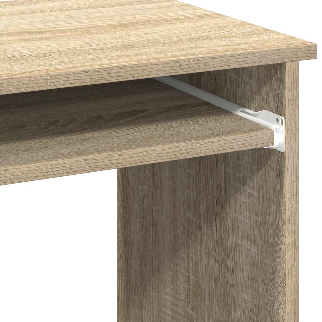 Bureau met schappen 84x40x78 cm bewerkt hout sonoma eikenkleur is nu te koop bij PeponiXL, paradijselijk wonen!