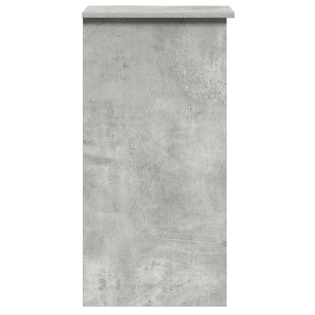 Bureau met schappen 84x40x78 cm bewerkt hout betongrijs is nu te koop bij PeponiXL, paradijselijk wonen!
