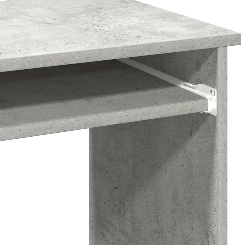 Bureau met schappen 84x40x78 cm bewerkt hout betongrijs is nu te koop bij PeponiXL, paradijselijk wonen!