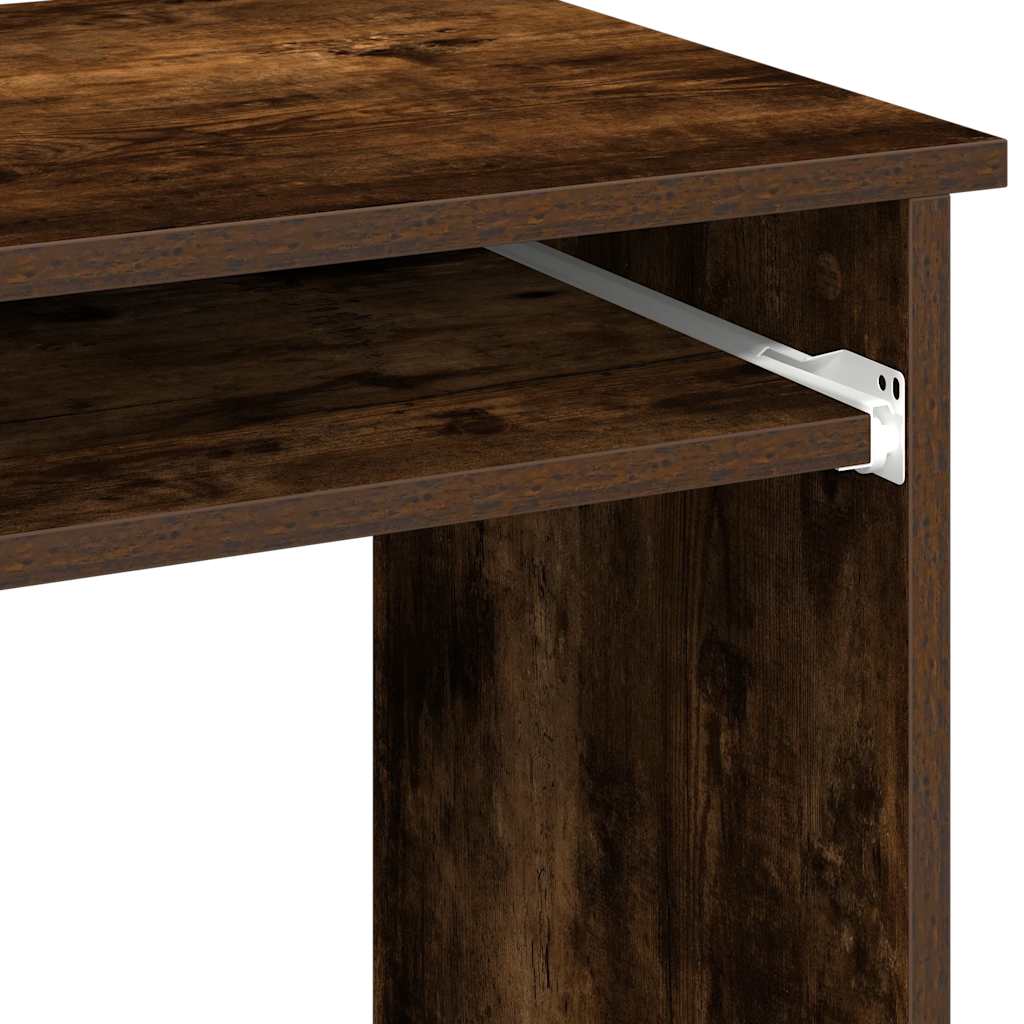 Bureau met schappen 84x40x78 cm bewerkt hout gerookt eiken is nu te koop bij PeponiXL, paradijselijk wonen!