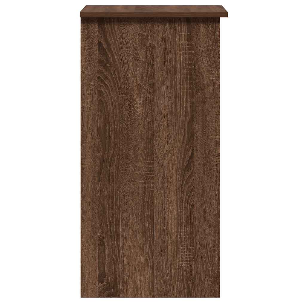 Bureau met schappen 84x40x78 cm bewerkt hout bruineikenkleur is nu te koop bij PeponiXL, paradijselijk wonen!