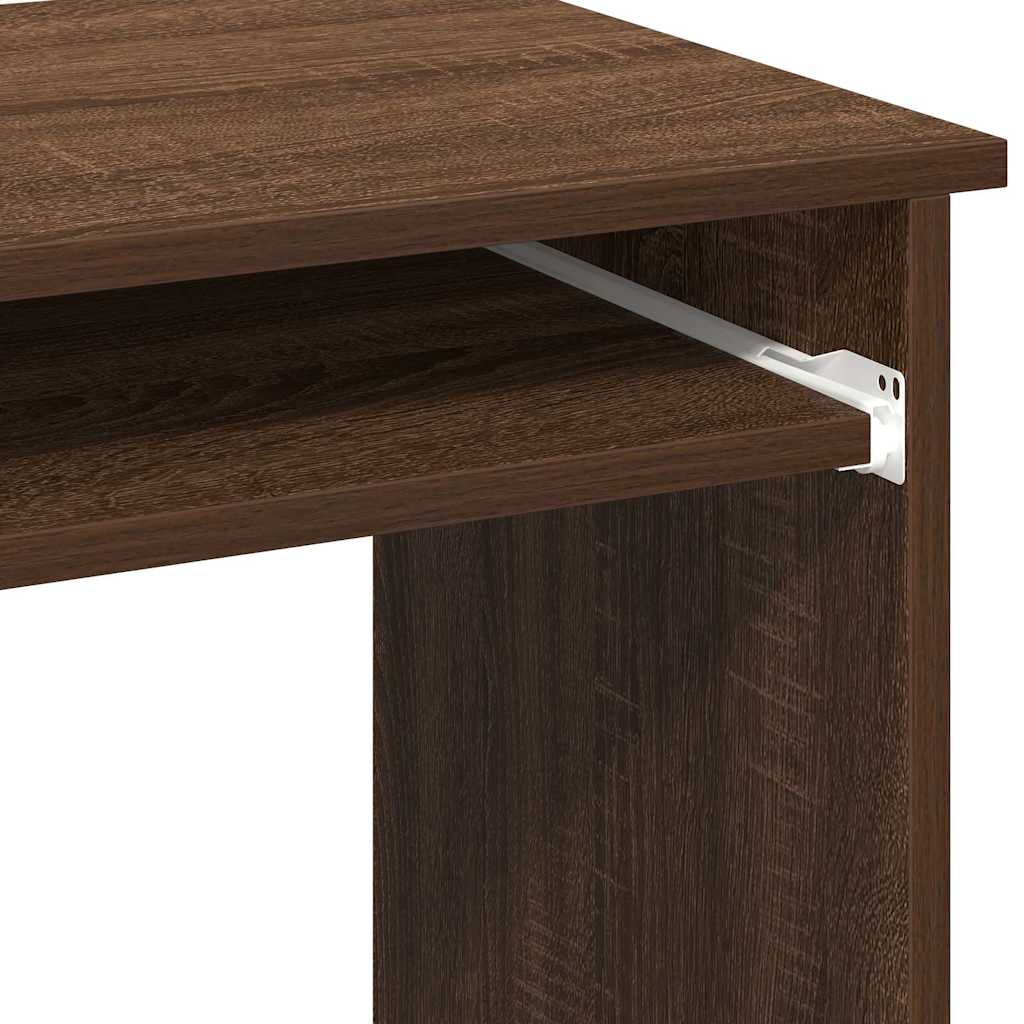 Bureau met schappen 84x40x78 cm bewerkt hout bruineikenkleur is nu te koop bij PeponiXL, paradijselijk wonen!