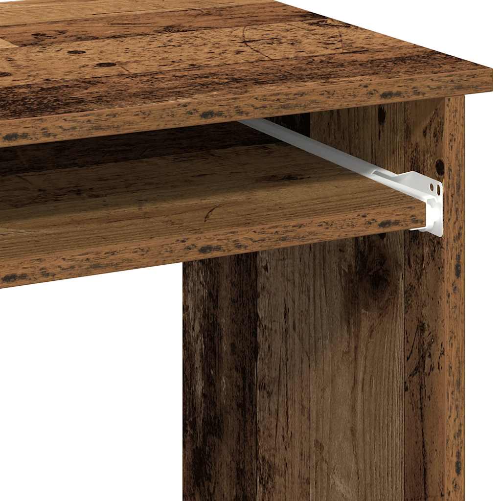 Bureau met schappen 84x40x78 cm bewerkt hout oud houtkleurig is nu te koop bij PeponiXL, paradijselijk wonen!