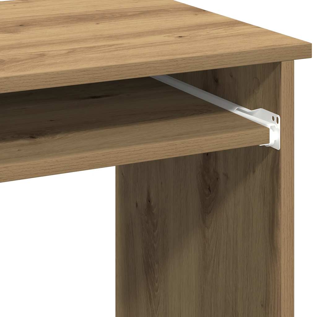 Bureau met schappen 84x40x78 cm bewerkt hout artisanaal eiken is nu te koop bij PeponiXL, paradijselijk wonen!