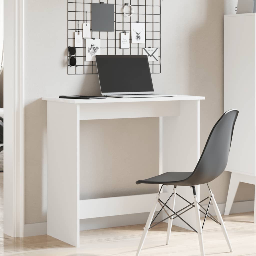 Bureau 80x40x75 cm bewerkt hout wit is nu te koop bij PeponiXL, paradijselijk wonen!
