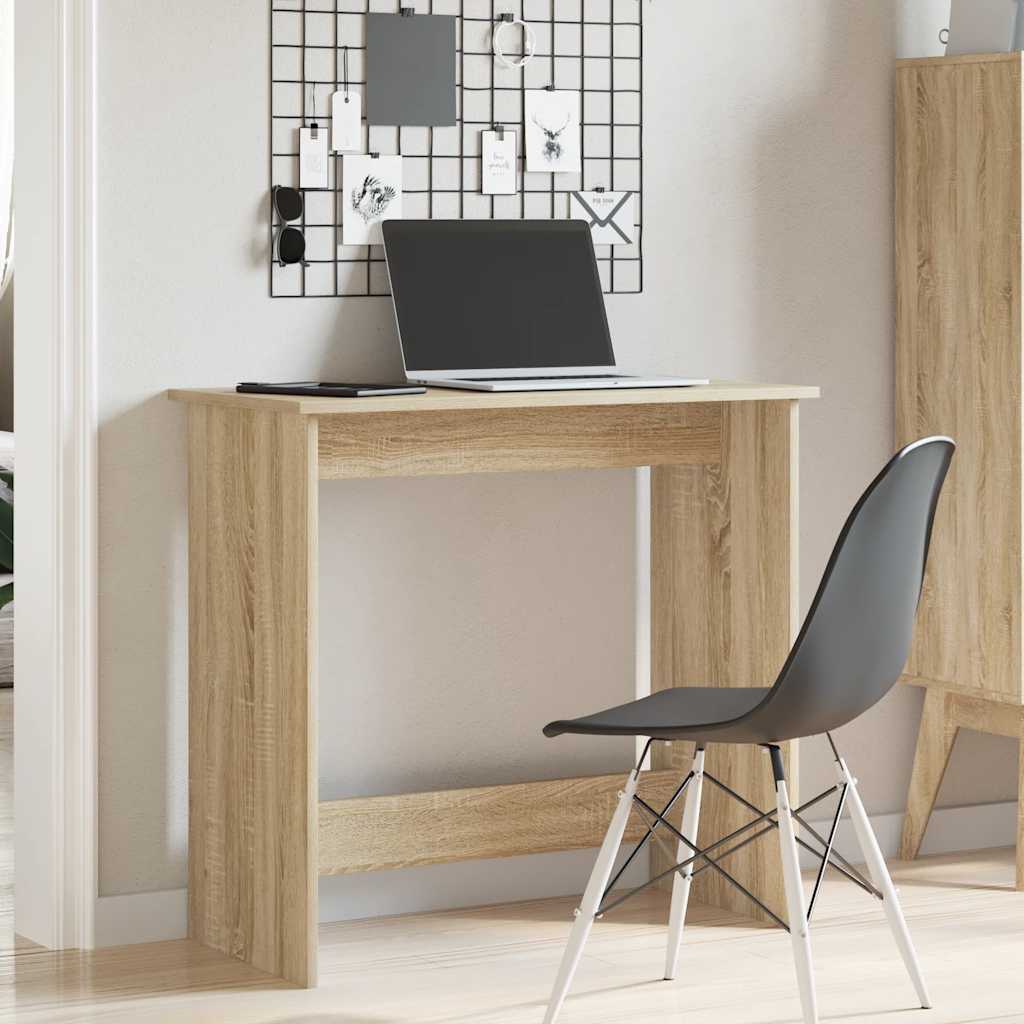 Bureau 80x40x75 cm bewerkt hout sonoma eikenkleurig is nu te koop bij PeponiXL, paradijselijk wonen!