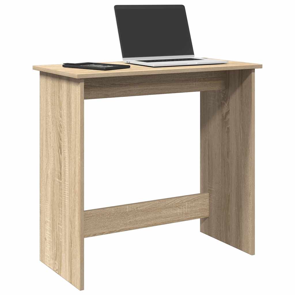 Bureau 80x40x75 cm bewerkt hout sonoma eikenkleurig is nu te koop bij PeponiXL, paradijselijk wonen!