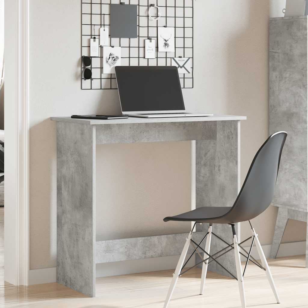 Bureau 80x40x75 cm bewerkt hout betongrijs is nu te koop bij PeponiXL, paradijselijk wonen!