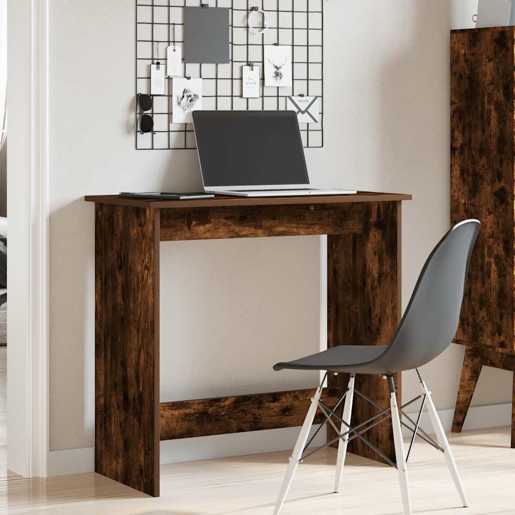 Bureau 80x40x75 cm bewerkt hout gerookt eikenkleurig is nu te koop bij PeponiXL, paradijselijk wonen!