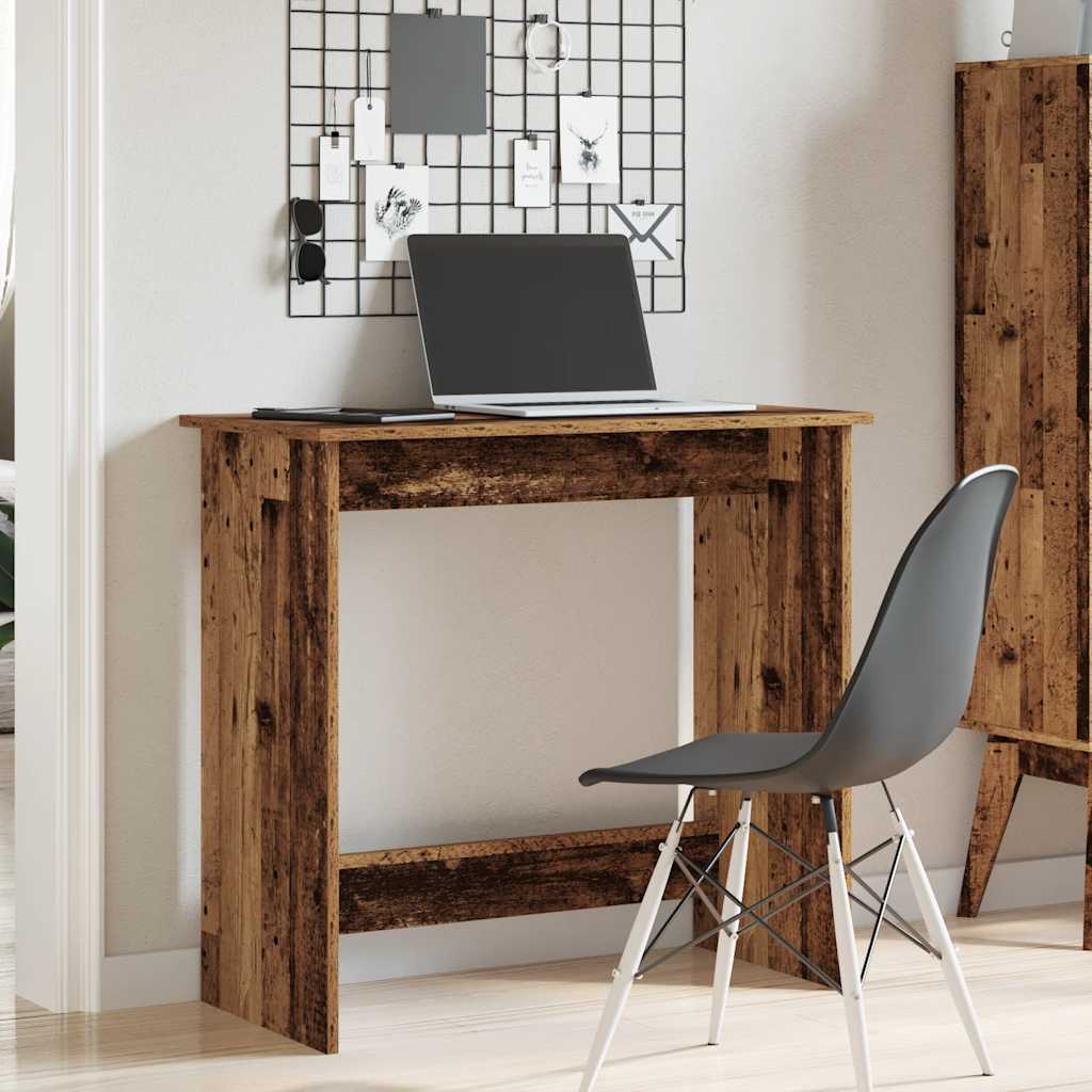 Bureau 80x40x75 cm bewerkt hout oud houtkleurig is nu te koop bij PeponiXL, paradijselijk wonen!