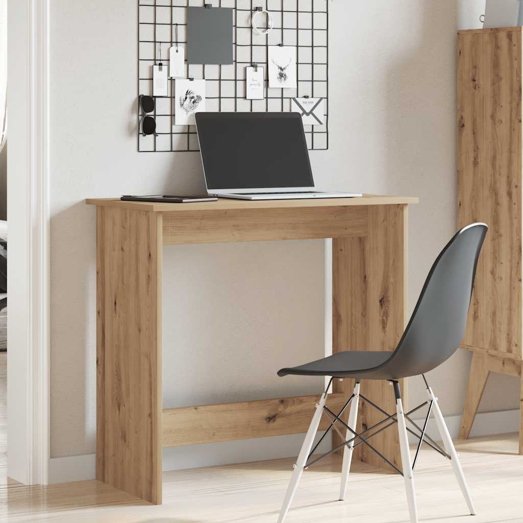 Bureau 80x40x75 cm bewerkt hout artisanaal eikenkleurig is nu te koop bij PeponiXL, paradijselijk wonen!