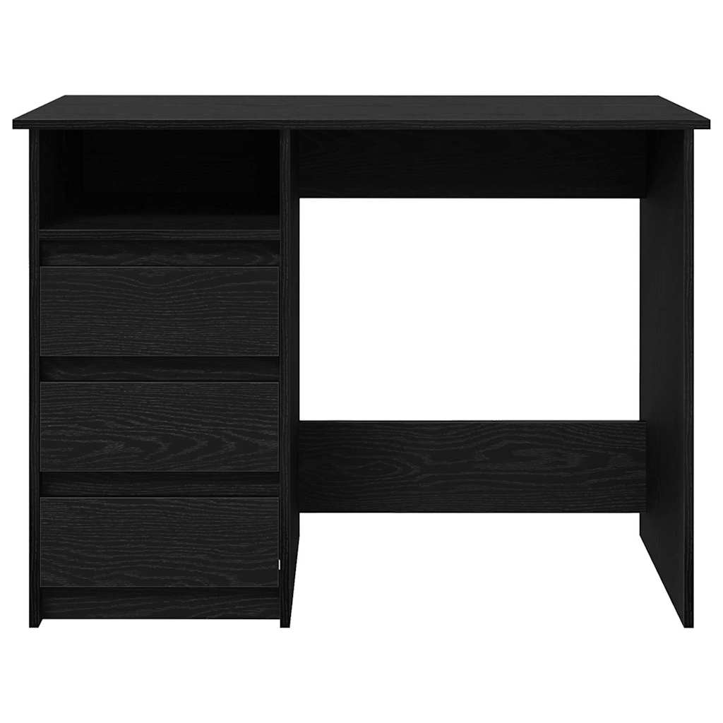 Bureau 102x50x75 cm bewerkt hout zwart is nu te koop bij PeponiXL, paradijselijk wonen!
