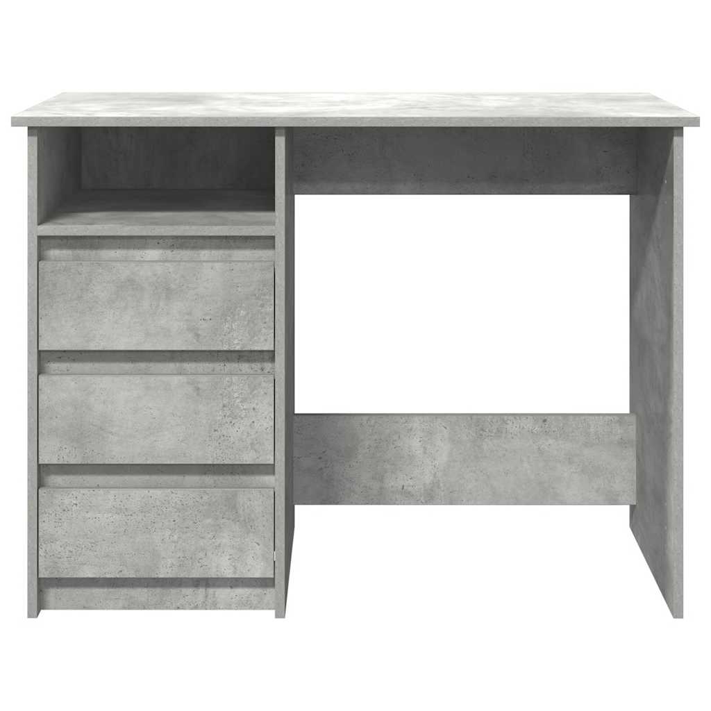 Bureau 102x50x75 cm bewerkt hout betongrijs is nu te koop bij PeponiXL, paradijselijk wonen!