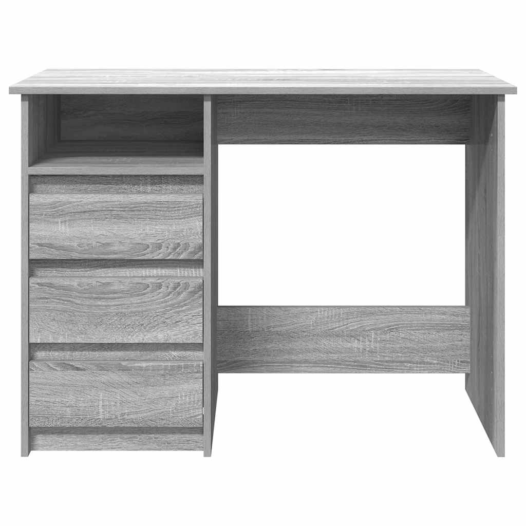 Bureau 102x50x75 cm bewerkt hout grijs sonoma eikenkleurig is nu te koop bij PeponiXL, paradijselijk wonen!