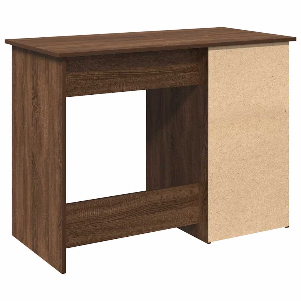 Bureau 102x50x75 cm bewerkt hout bruin eikenkleurig is nu te koop bij PeponiXL, paradijselijk wonen!