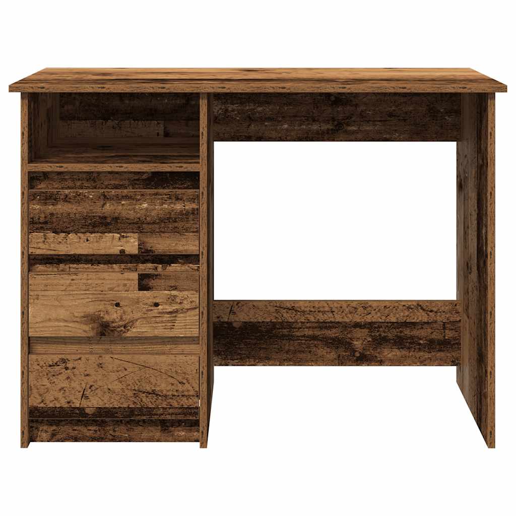 Bureau 102x50x75 cm bewerkt hout oud houtkleurig is nu te koop bij PeponiXL, paradijselijk wonen!