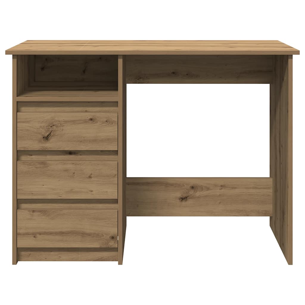 Bureau 102x50x75 cm bewerkt hout artisanaal eikenkleurig is nu te koop bij PeponiXL, paradijselijk wonen!