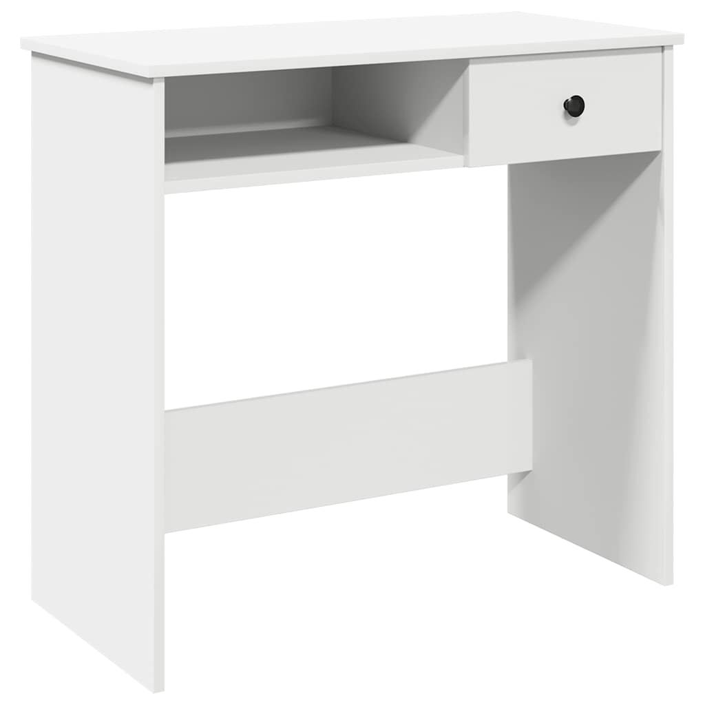 Bureau 80x40x75 cm bewerkt hout wit is nu te koop bij PeponiXL, paradijselijk wonen!