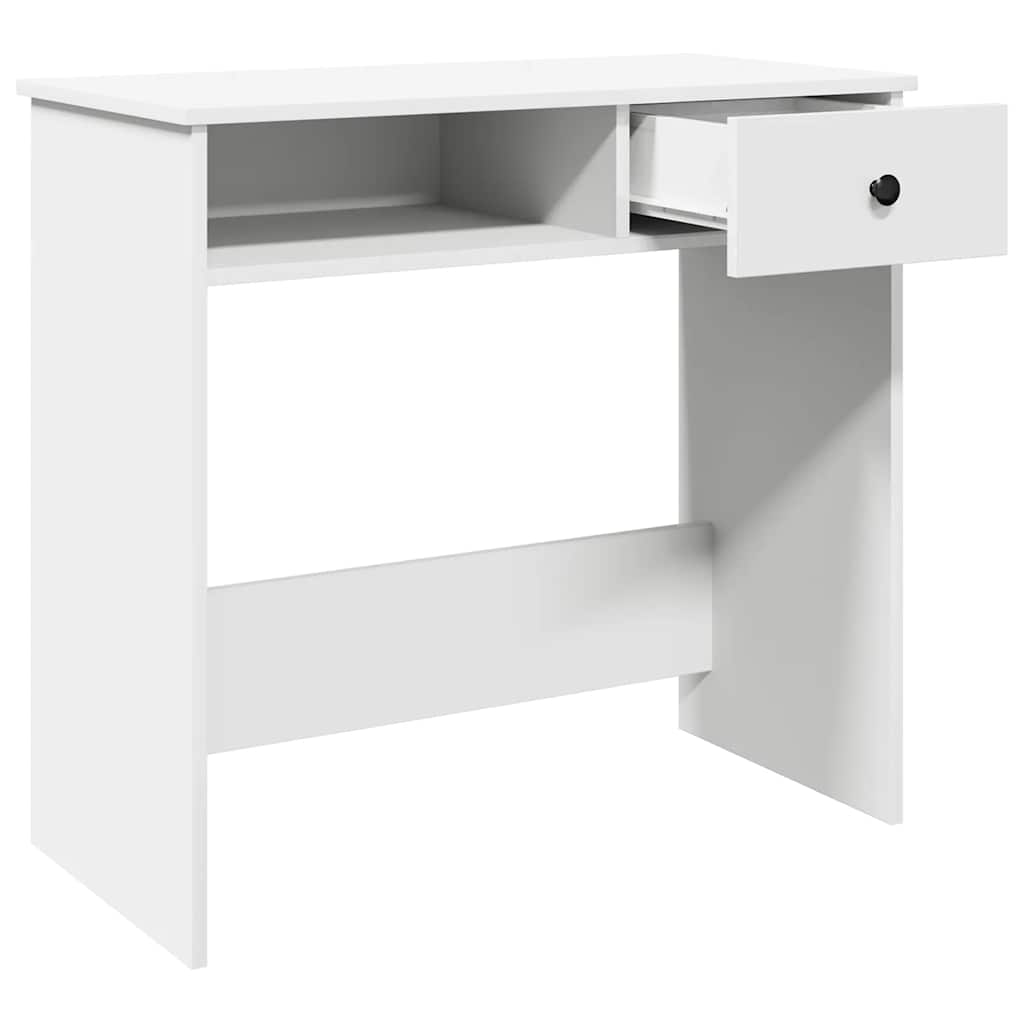 Bureau 80x40x75 cm bewerkt hout wit is nu te koop bij PeponiXL, paradijselijk wonen!