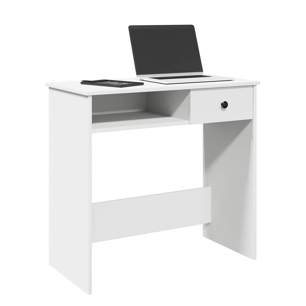 Bureau 80x40x75 cm bewerkt hout wit is nu te koop bij PeponiXL, paradijselijk wonen!