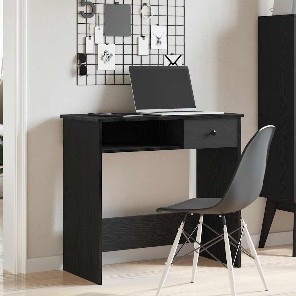 Bureau 80x40x75 cm bewerkt hout zwart is nu te koop bij PeponiXL, paradijselijk wonen!