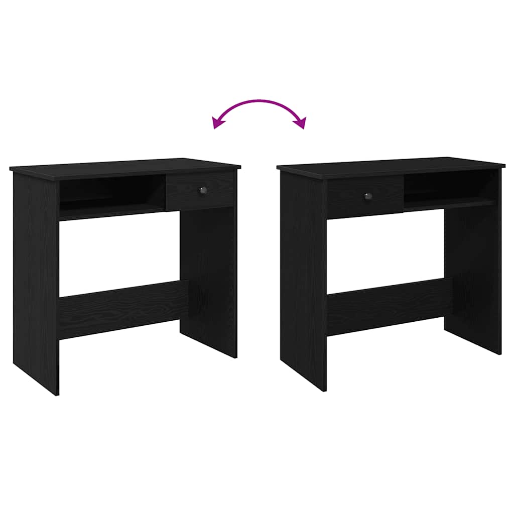 Bureau 80x40x75 cm bewerkt hout zwart is nu te koop bij PeponiXL, paradijselijk wonen!