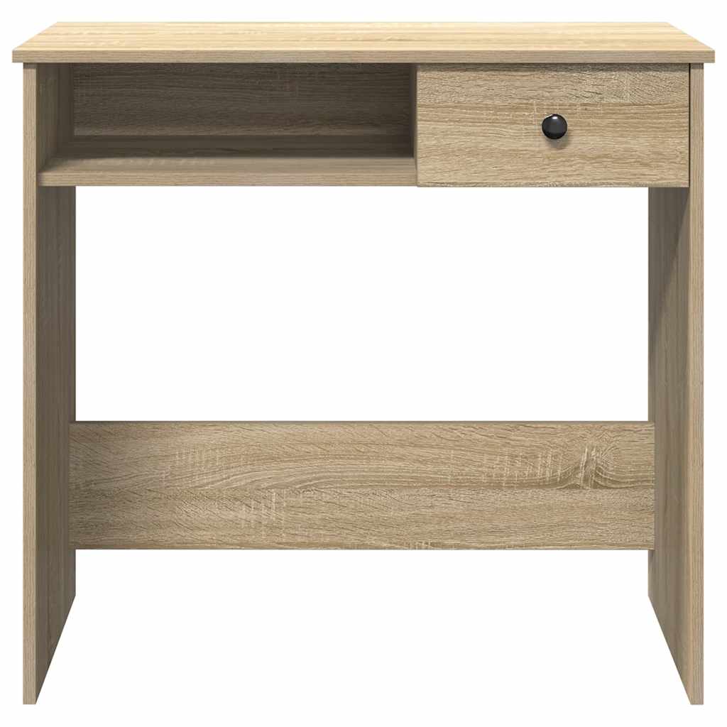 Bureau 80x40x75 cm bewerkt hout sonoma eikenkleurig is nu te koop bij PeponiXL, paradijselijk wonen!