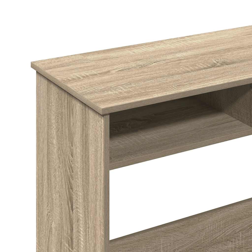 Bureau 80x40x75 cm bewerkt hout sonoma eikenkleurig is nu te koop bij PeponiXL, paradijselijk wonen!