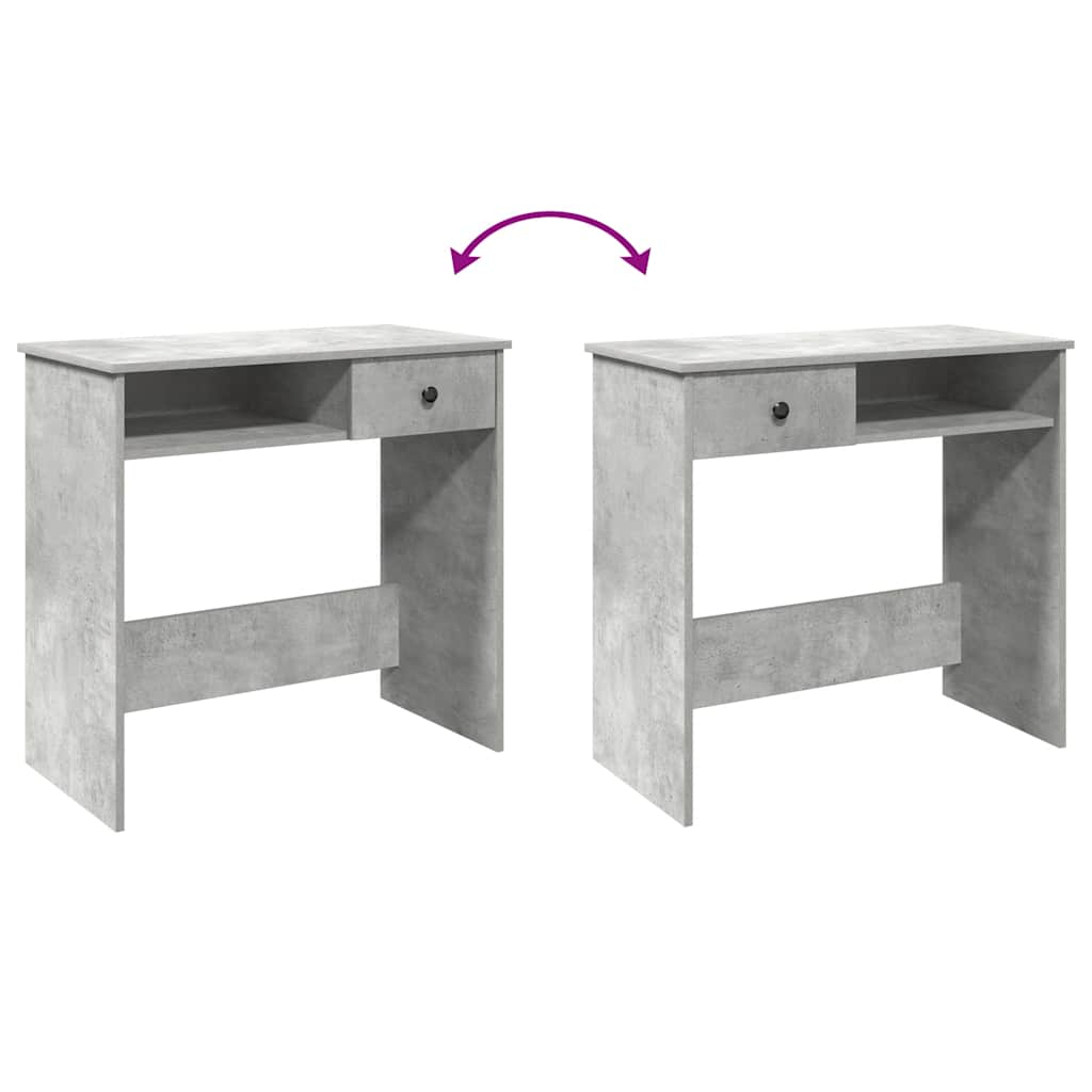 Bureau 80x40x75 cm bewerkt hout betongrijs is nu te koop bij PeponiXL, paradijselijk wonen!