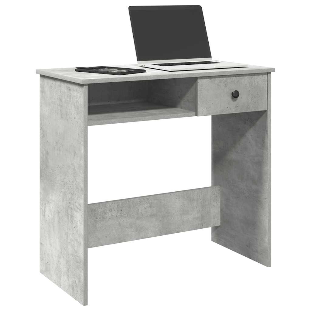Bureau 80x40x75 cm bewerkt hout betongrijs is nu te koop bij PeponiXL, paradijselijk wonen!