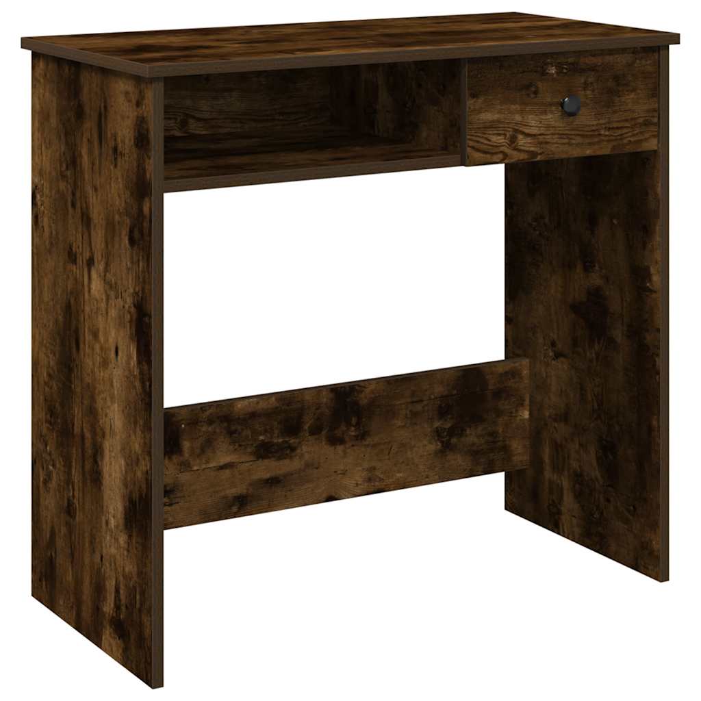 Bureau 80x40x75 cm bewerkt hout gerookt eikenkleurig is nu te koop bij PeponiXL, paradijselijk wonen!