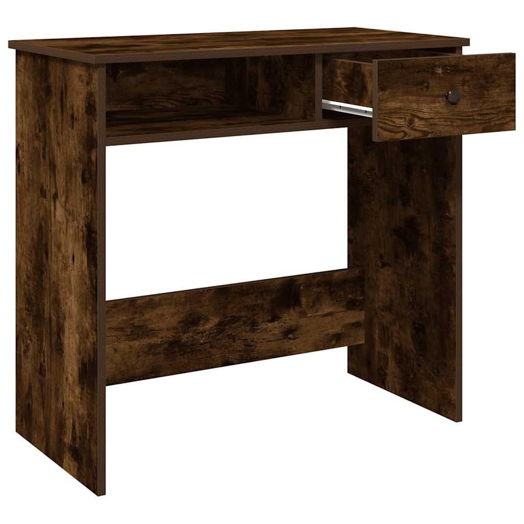 Bureau 80x40x75 cm bewerkt hout gerookt eikenkleurig is nu te koop bij PeponiXL, paradijselijk wonen!